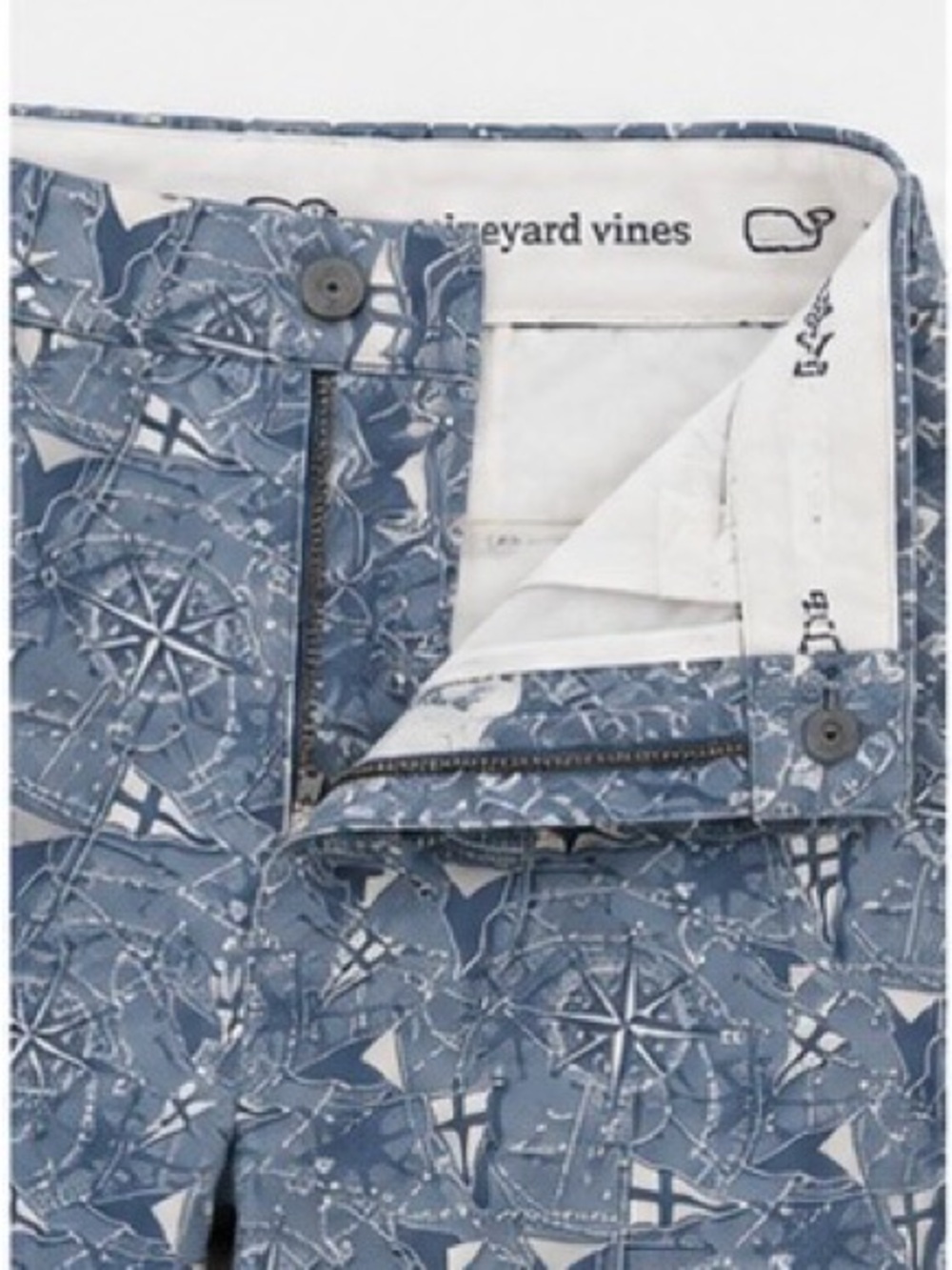 Vineyard Vines Men’s Slim Fit Straight Breaker Pants Nautical Flags Print 32x30